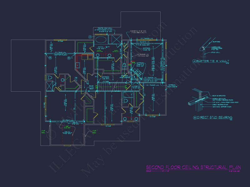 Traditional house Floor Plan with 4 Beds, Blueprint & Designs