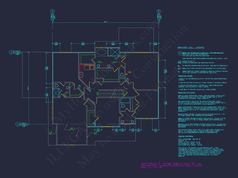 Traditional house Floor Plan with 4 Beds, Blueprint & Designs