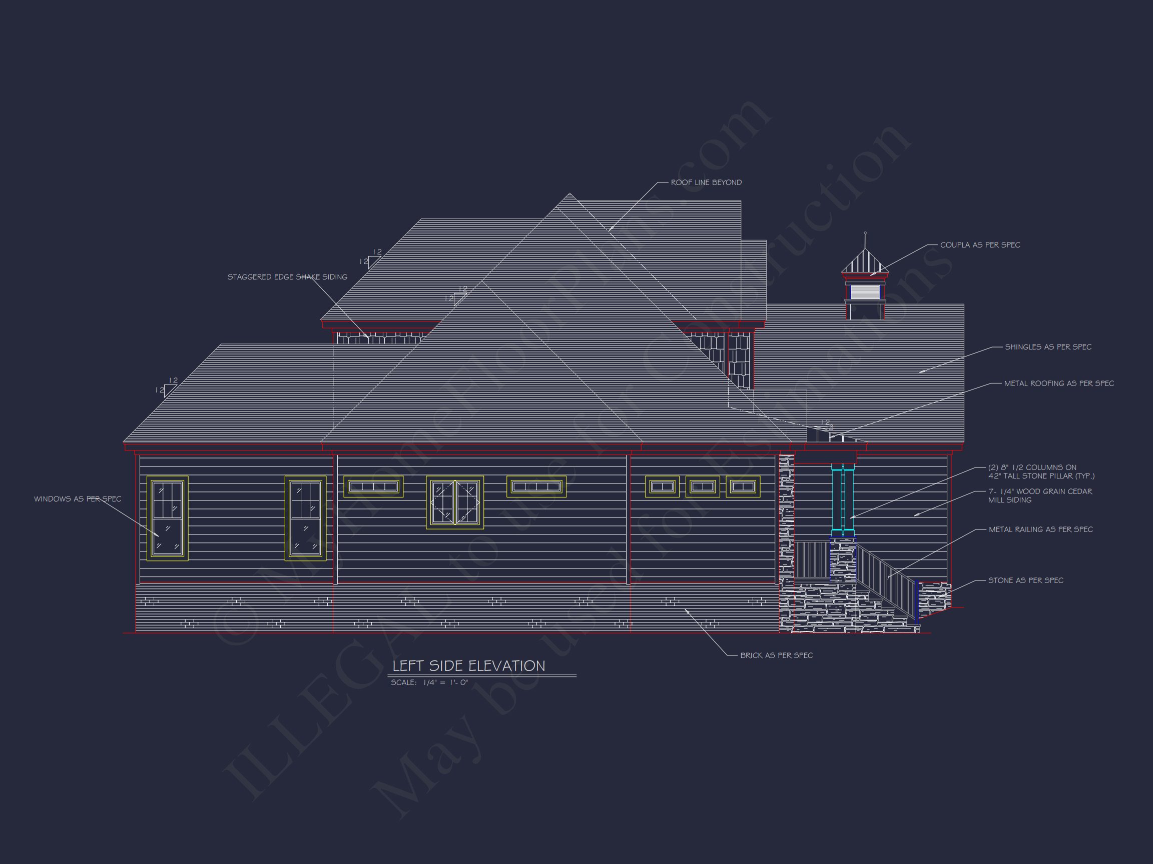 Traditional house Floor Plan with Blueprint Designs