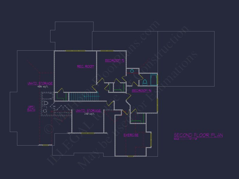 Traditional house Floor Plan with CAD Architecture Designs