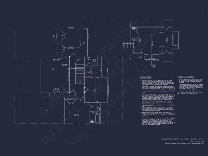 Traditional house Floor Plan with CAD Designs & Blueprint