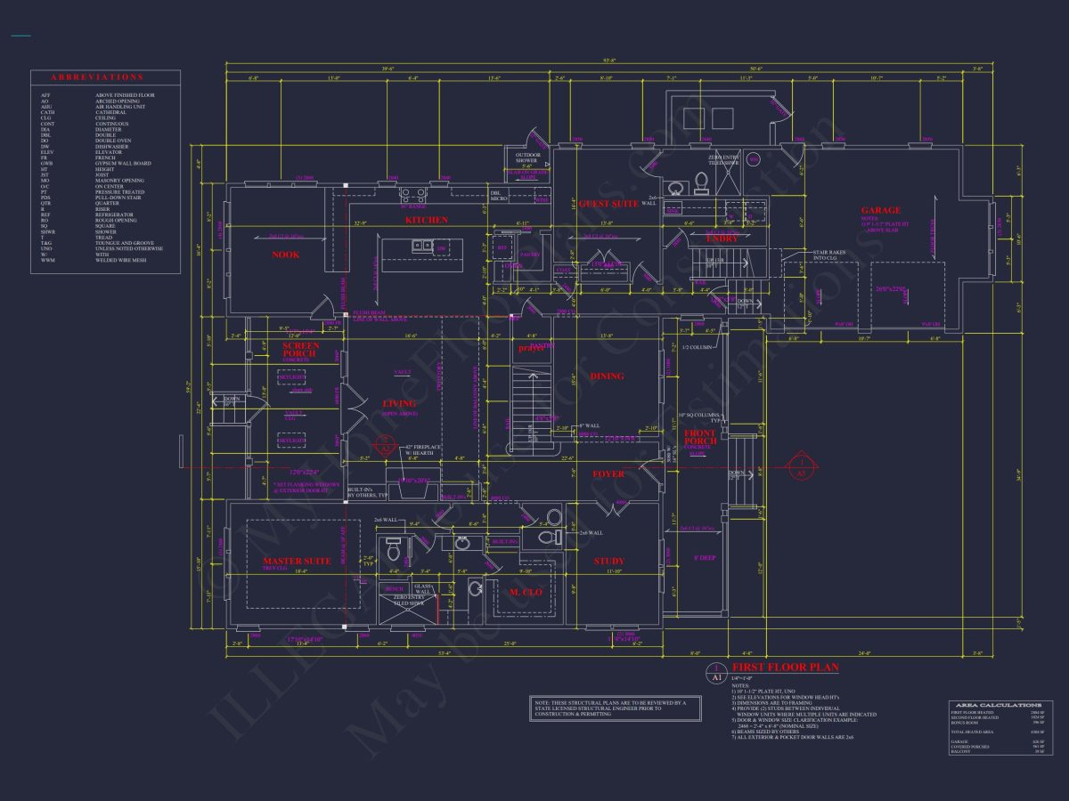 Traditional house Floor Plan with CAD Designs & Blueprint