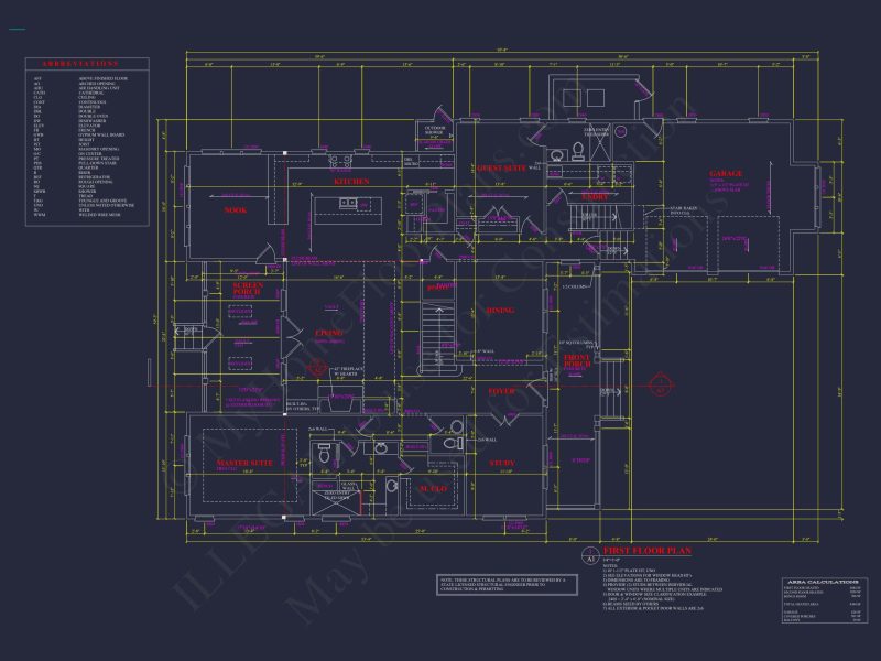 Traditional house Floor Plan with CAD Designs & Blueprint