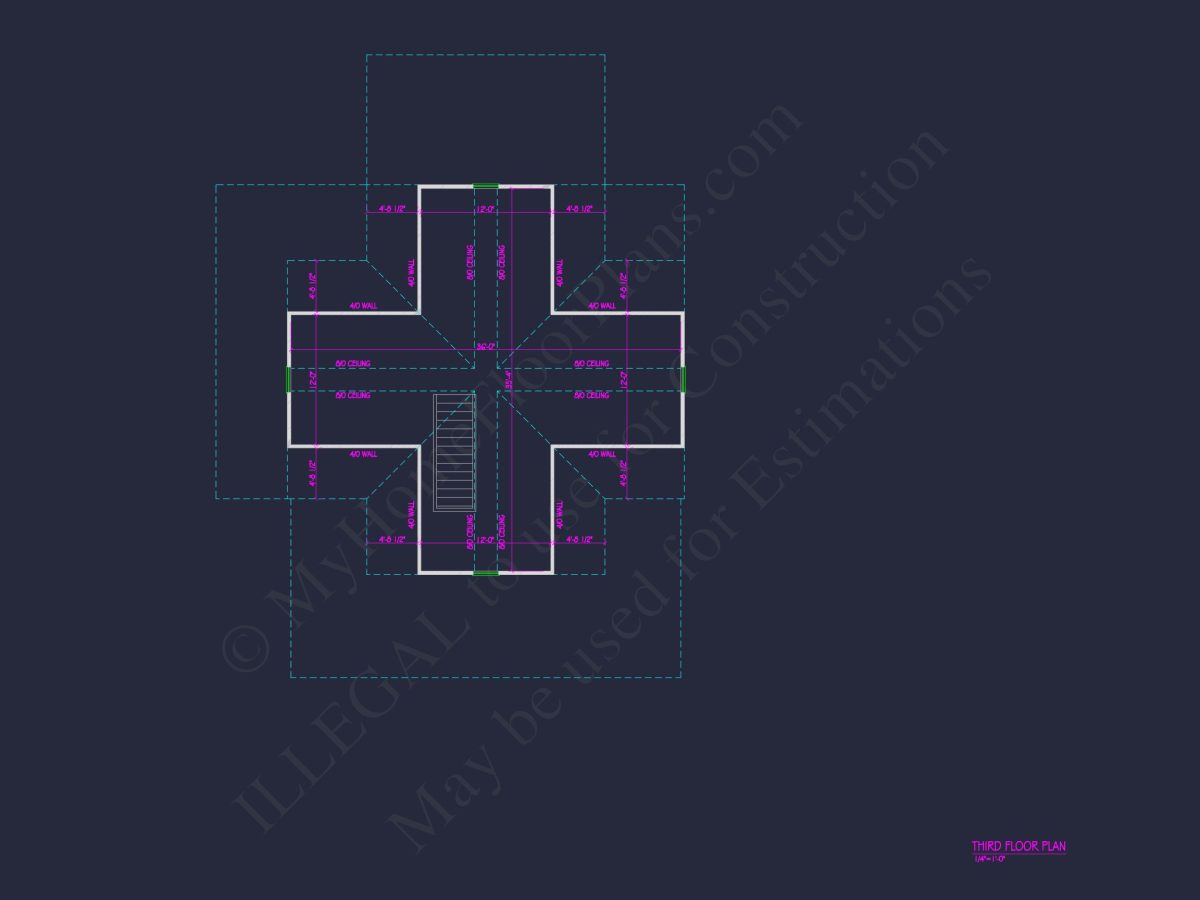 Traditional house Floor Plan with Detailed CAD Designs