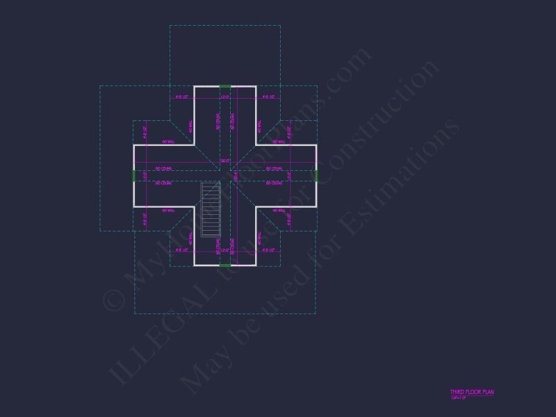 Traditional house Floor Plan with Detailed CAD Designs
