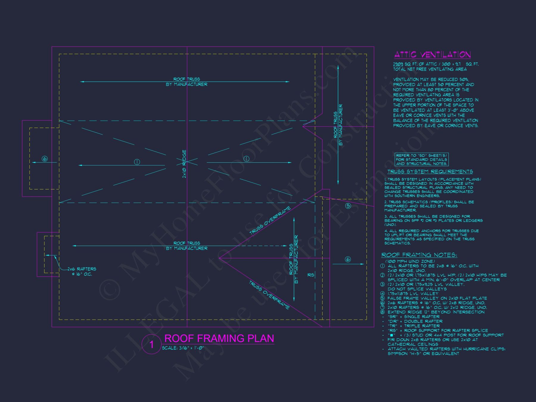 Traditional house Plan Blueprint with CAD Designs for Builders