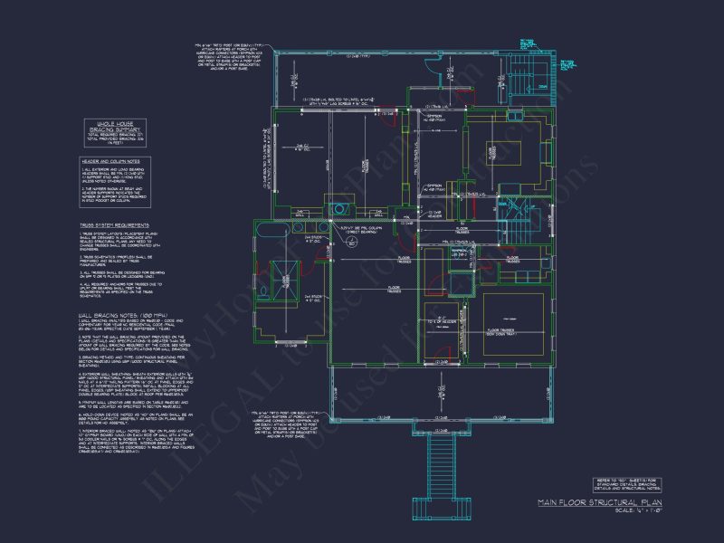 Traditional house Plan: CAD Floor Plan with 3 Stories