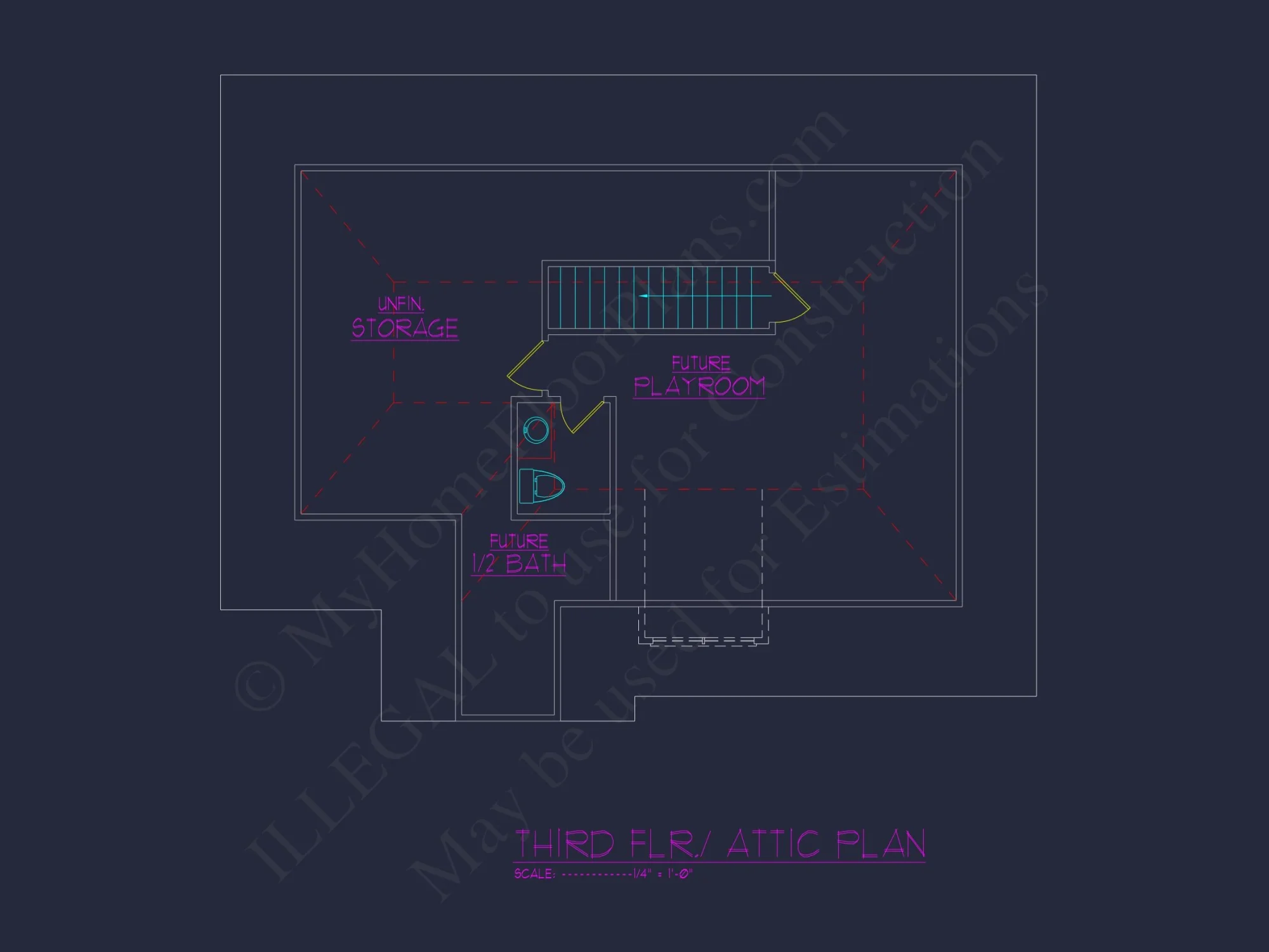 Traditional house Plan With 3 Floors, Open CAD Designs & Porch