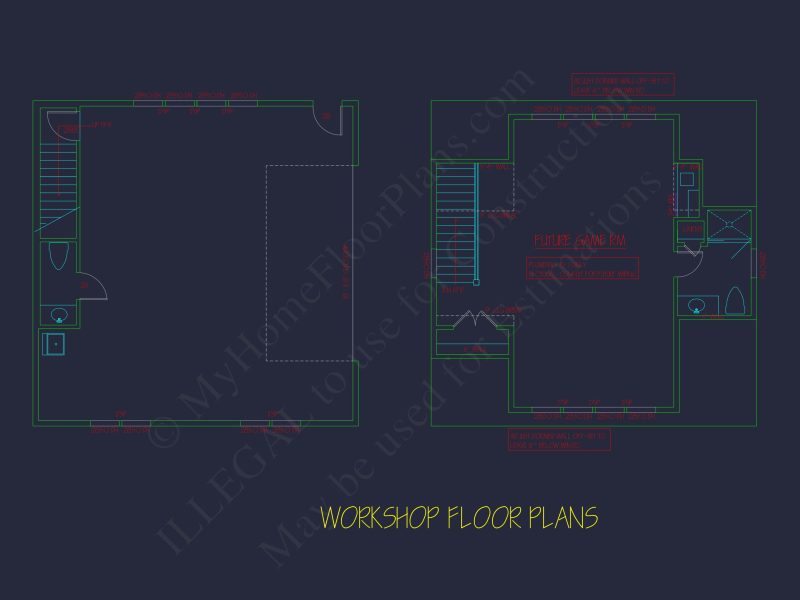 Traditional house Plan with 2 Floors and CAD Designs Blueprint