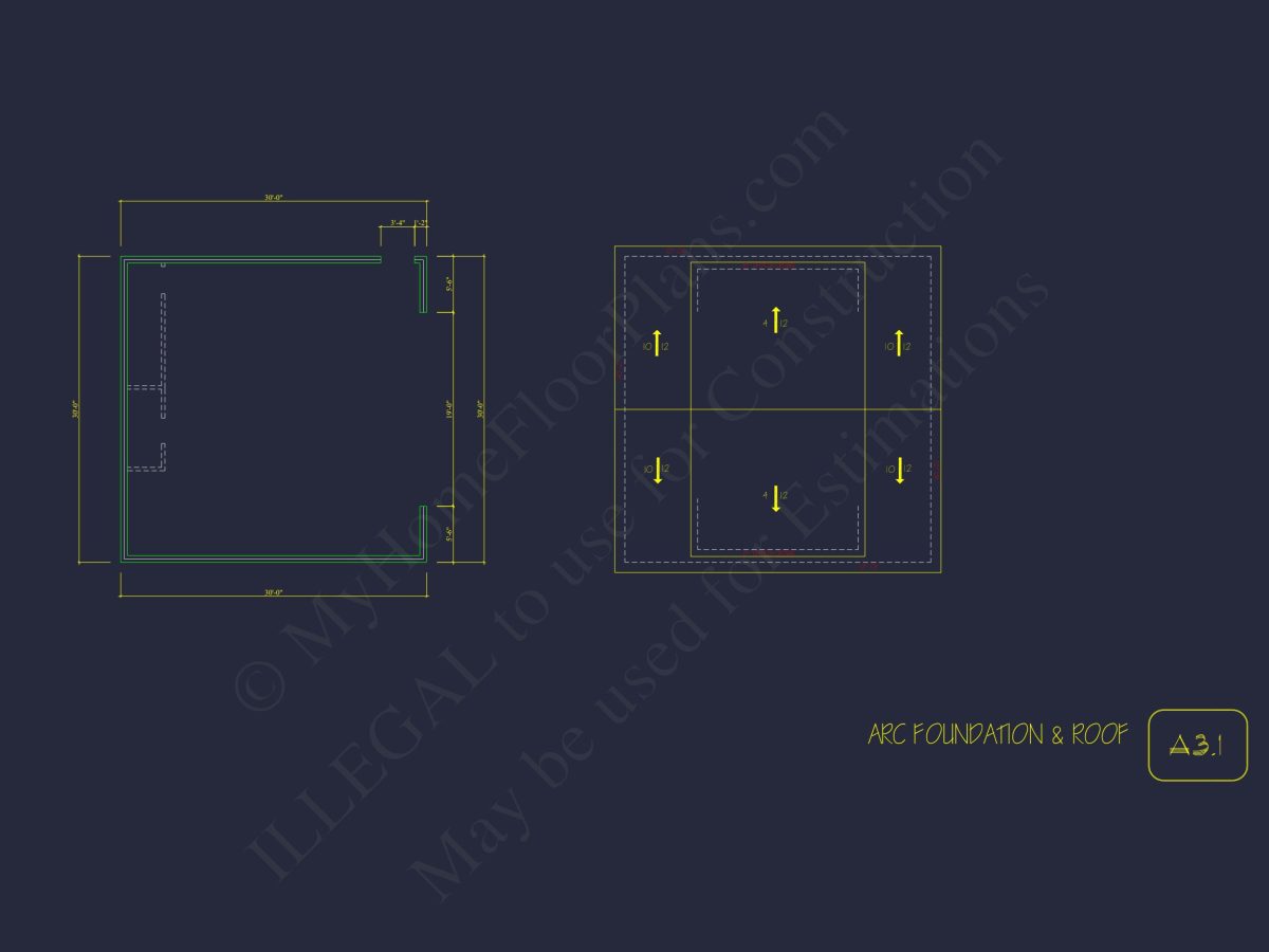 Traditional house Plan with 2 Floors and CAD Designs Blueprint