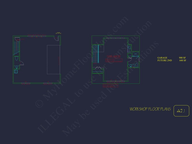 Traditional house Plan with 2 Floors and CAD Designs Blueprint