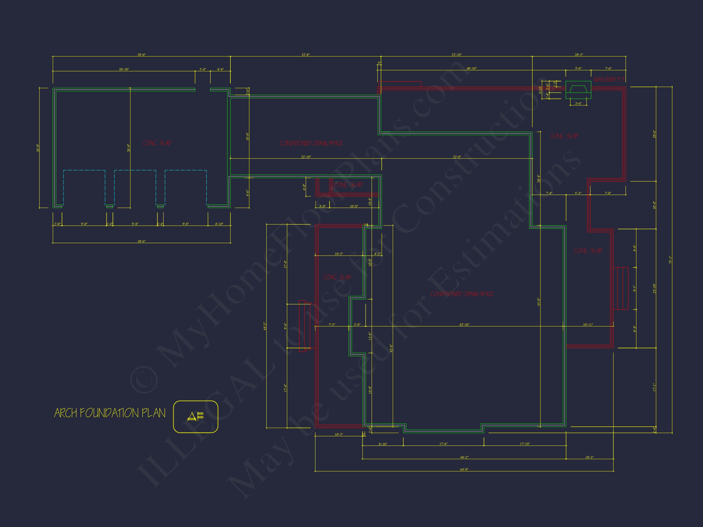 Traditional house Plan with 2 Floors and CAD Designs Blueprint