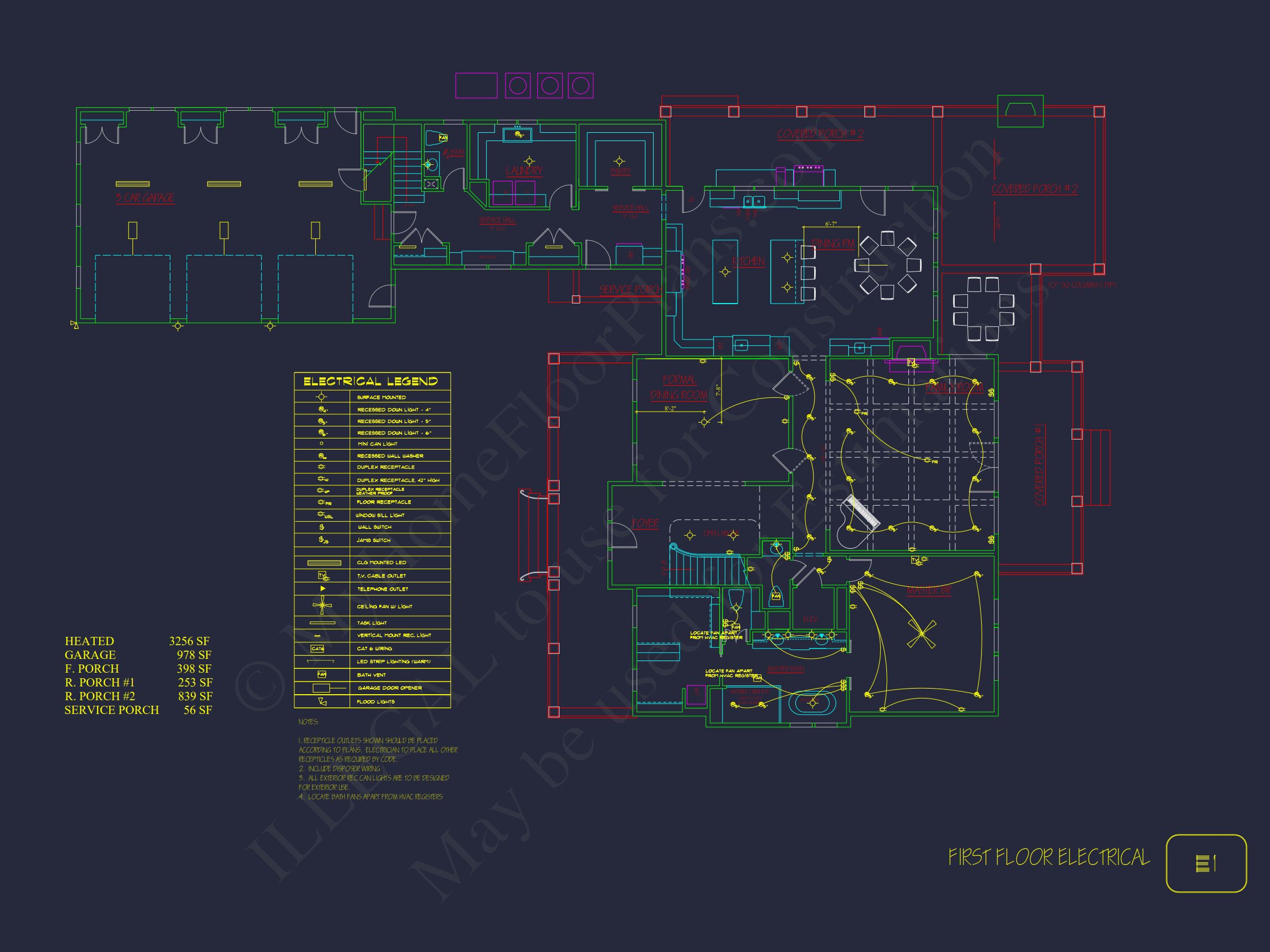 Traditional house Plan with 2 Floors and CAD Designs Blueprint