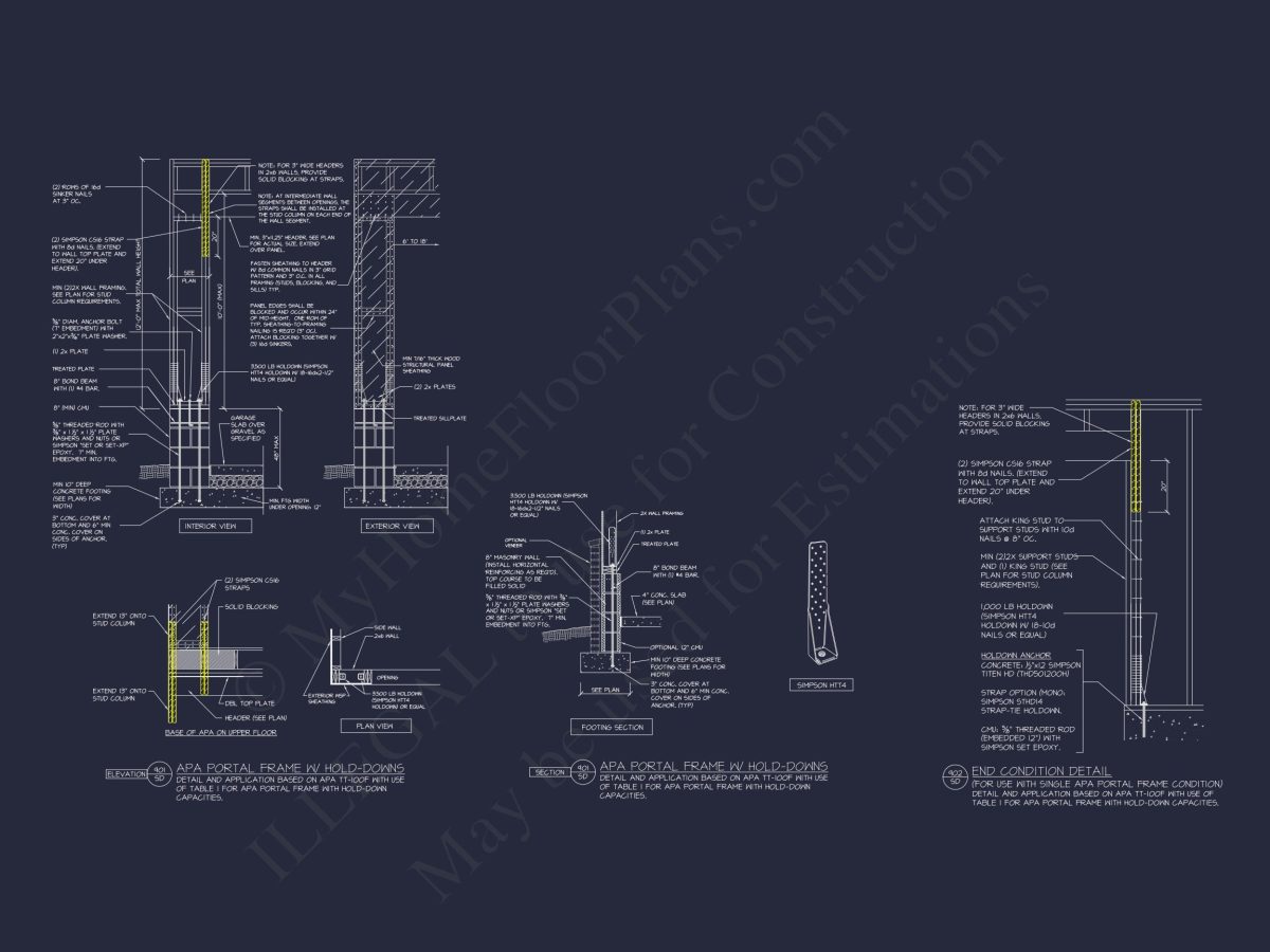 Traditional house Plan with 2 Floors and CAD Designs Blueprint