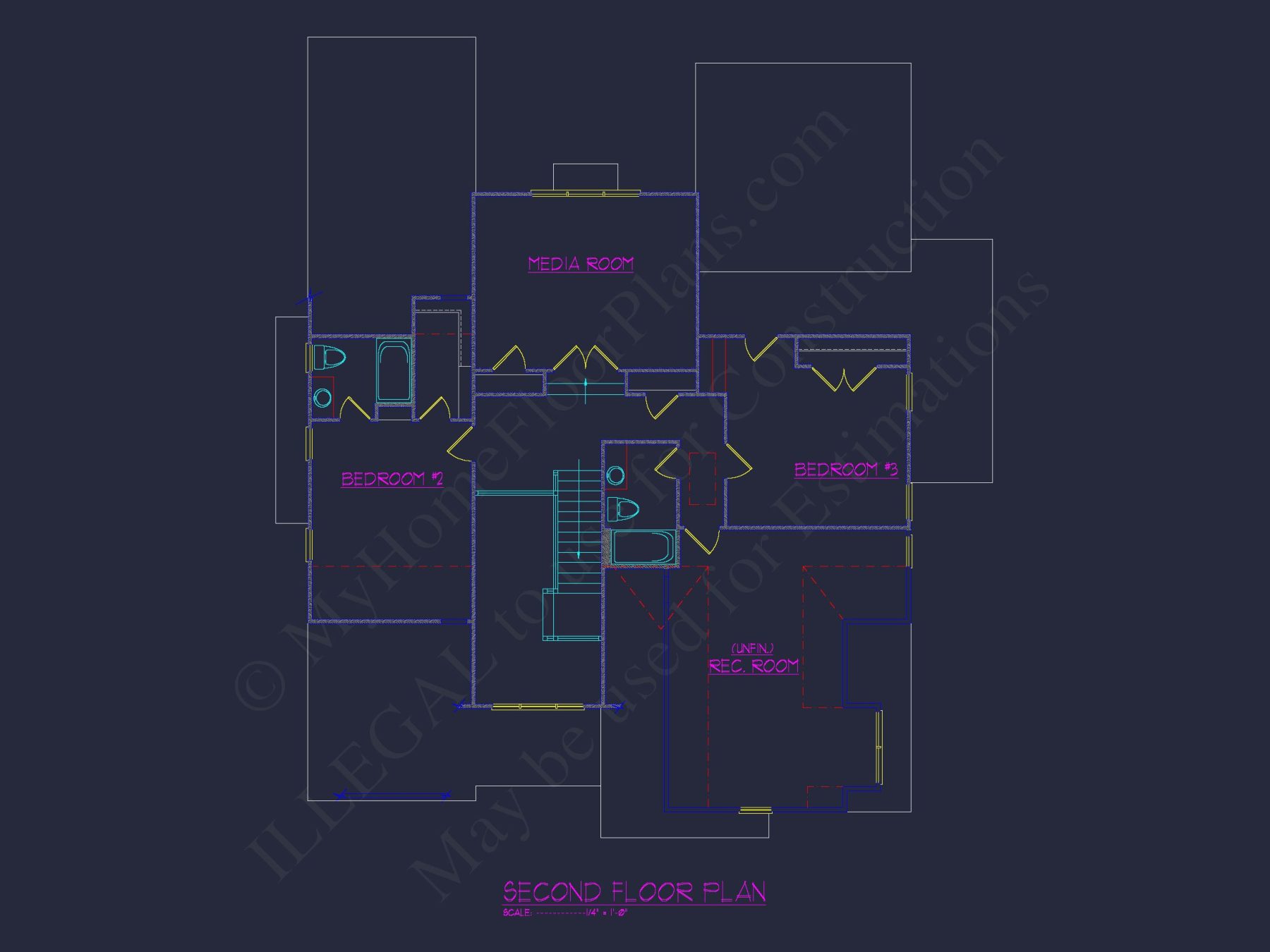 Traditional house Plan with 2 Floors, CAD Blueprints, and Designs