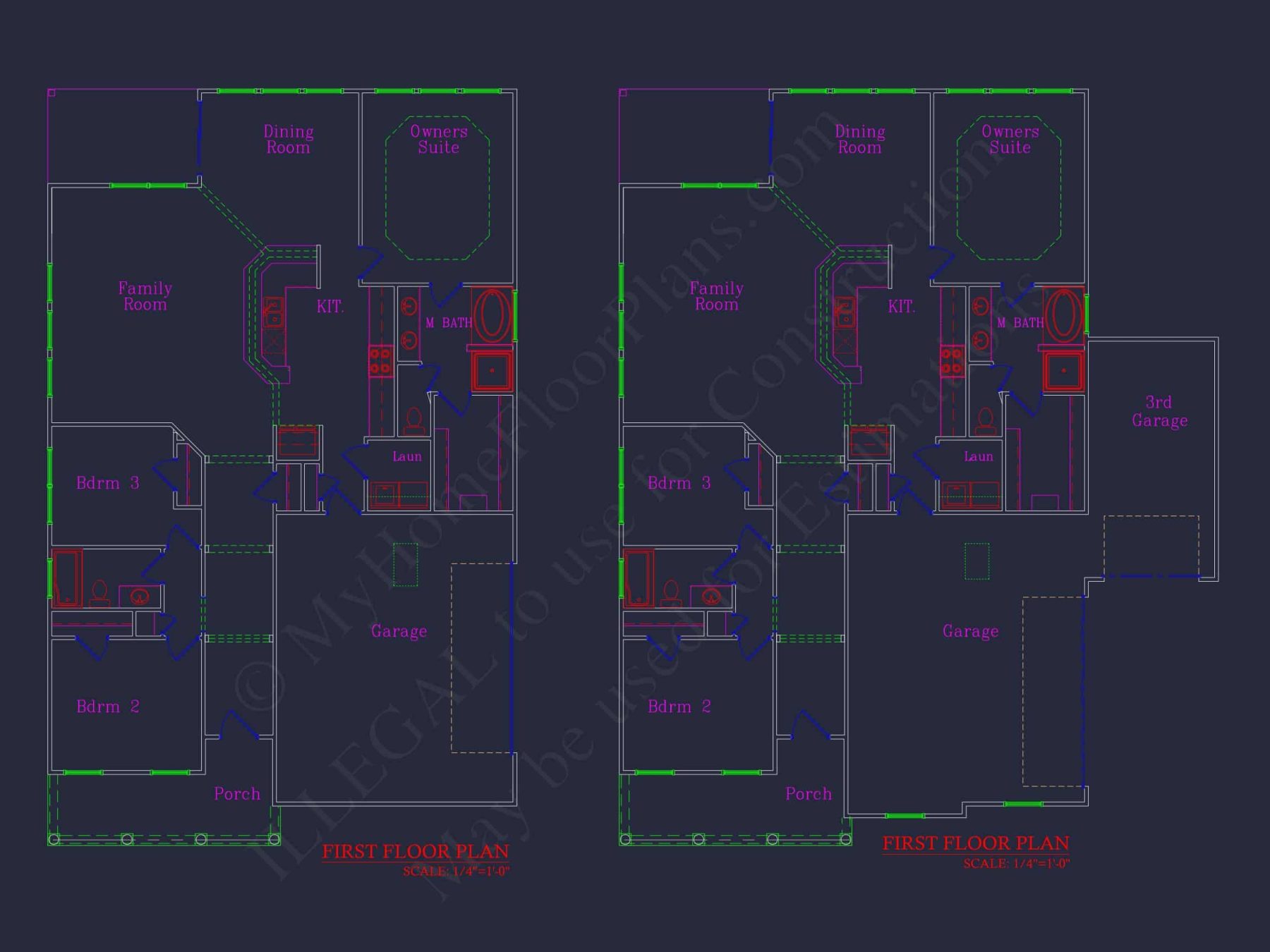 Traditional house Plan with 3 Bedrooms and CAD-Optimized Designs