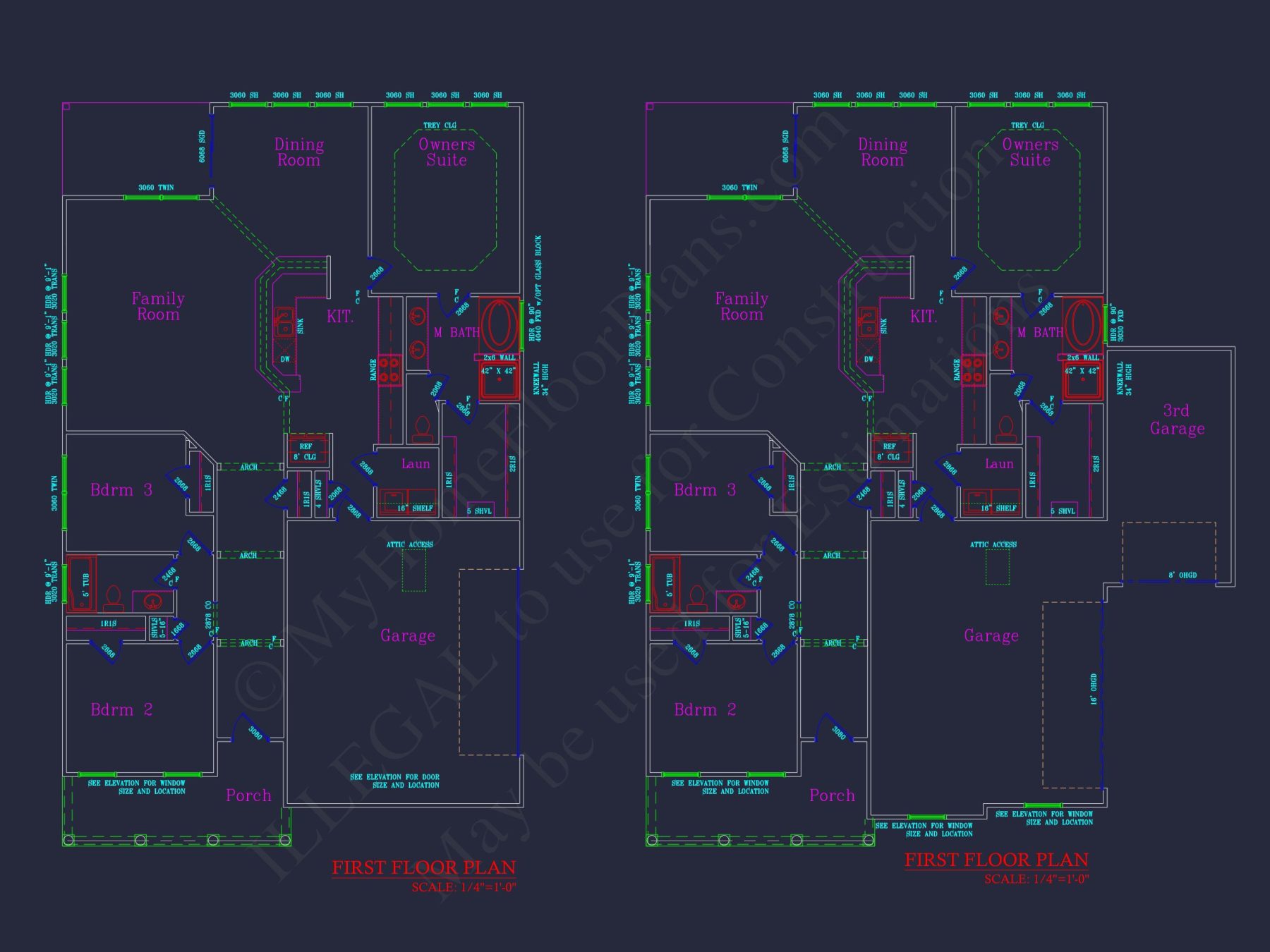 Traditional house Plan with 3 Bedrooms and CAD-Optimized Designs