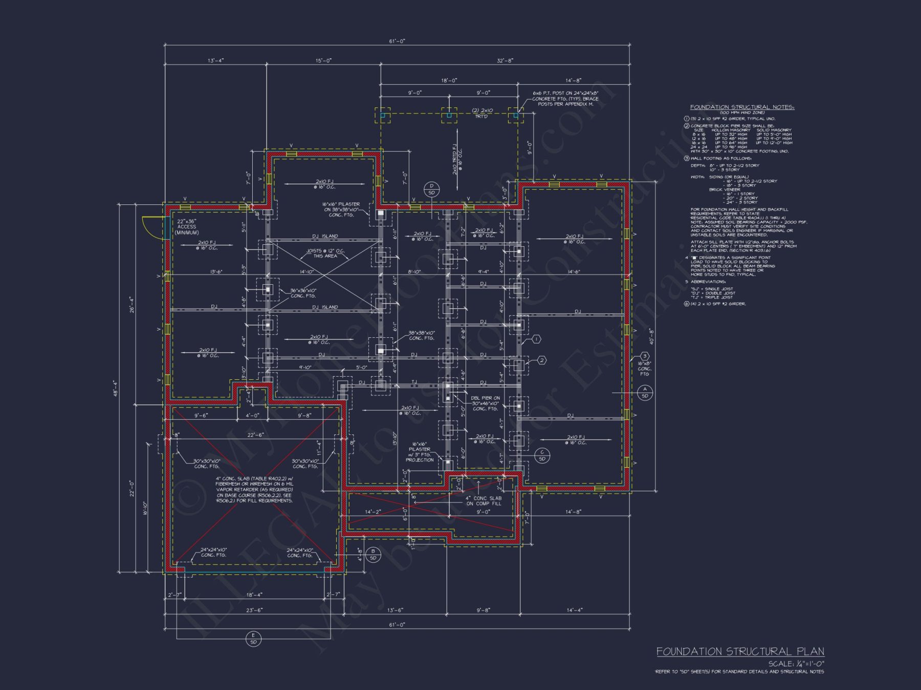 Traditional house Plan with 4 Bedrooms and 2 Floors - CAD Designs