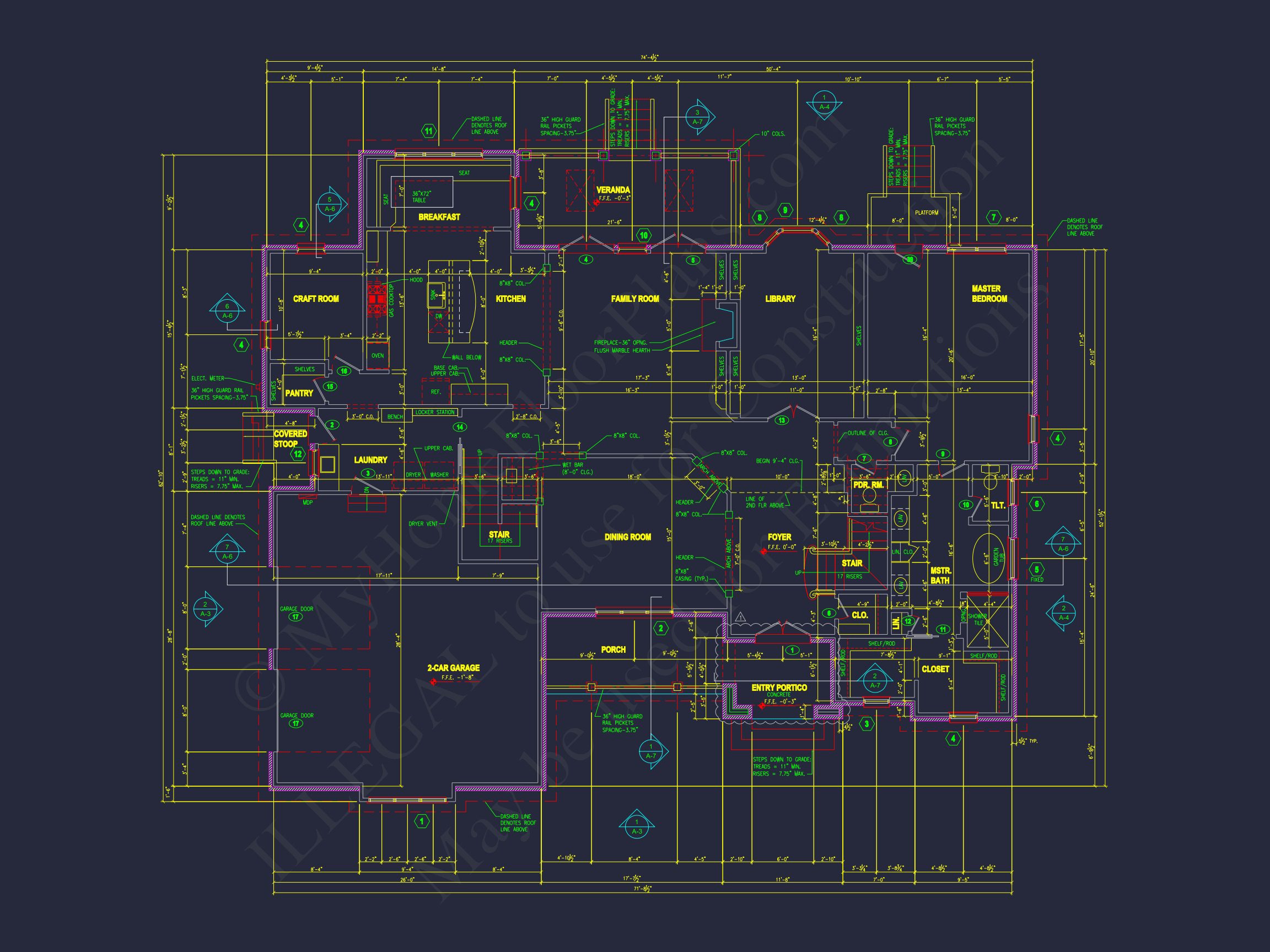 Traditional house Plan with CAD Blueprint & Custom Floor Designs