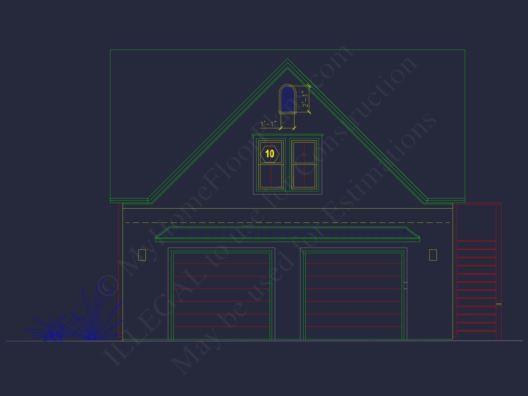 Traditional house Plan with CAD Blueprint & Custom Floor Designs