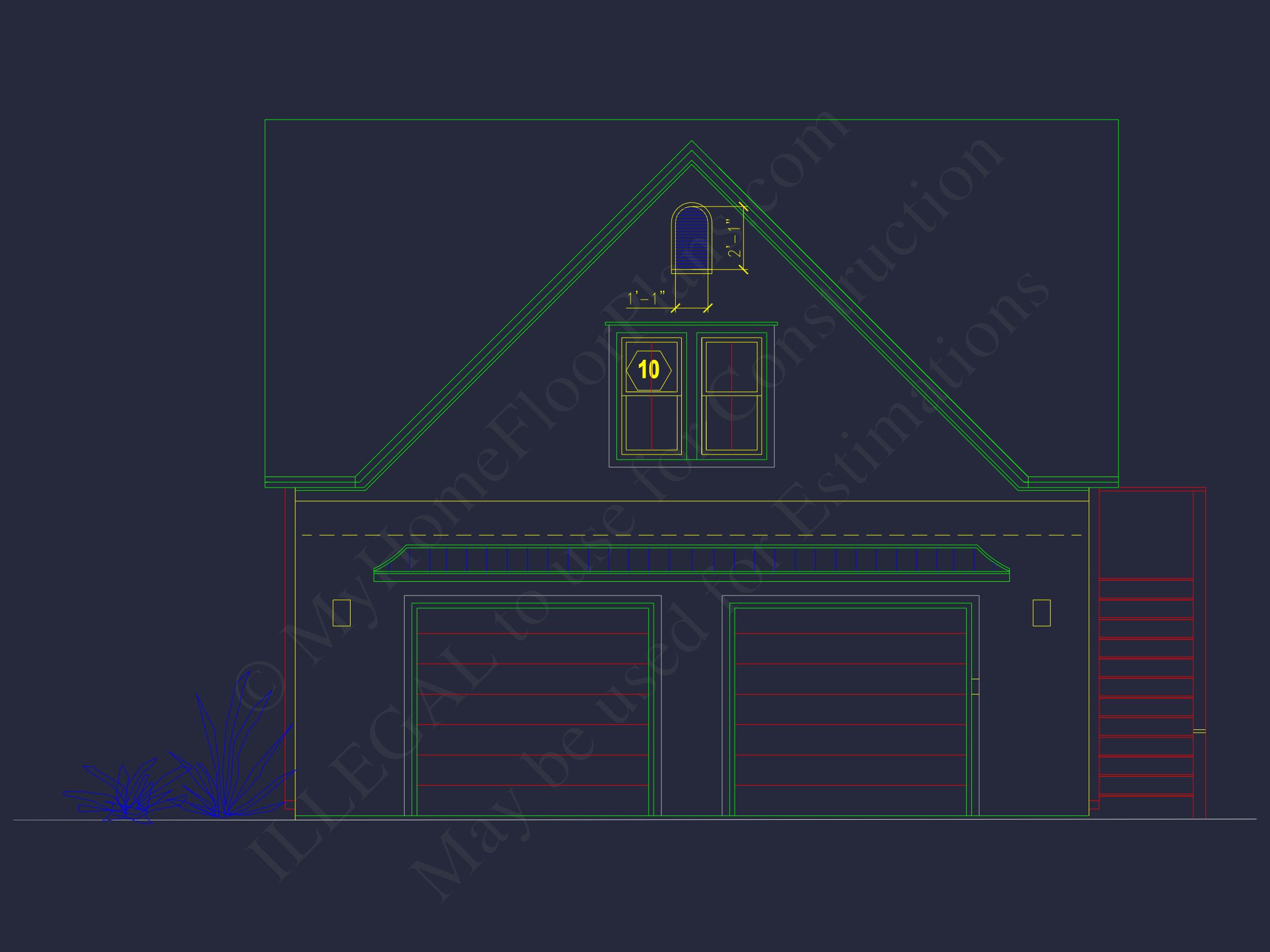 Traditional house Plan with CAD Blueprint & Custom Floor Designs