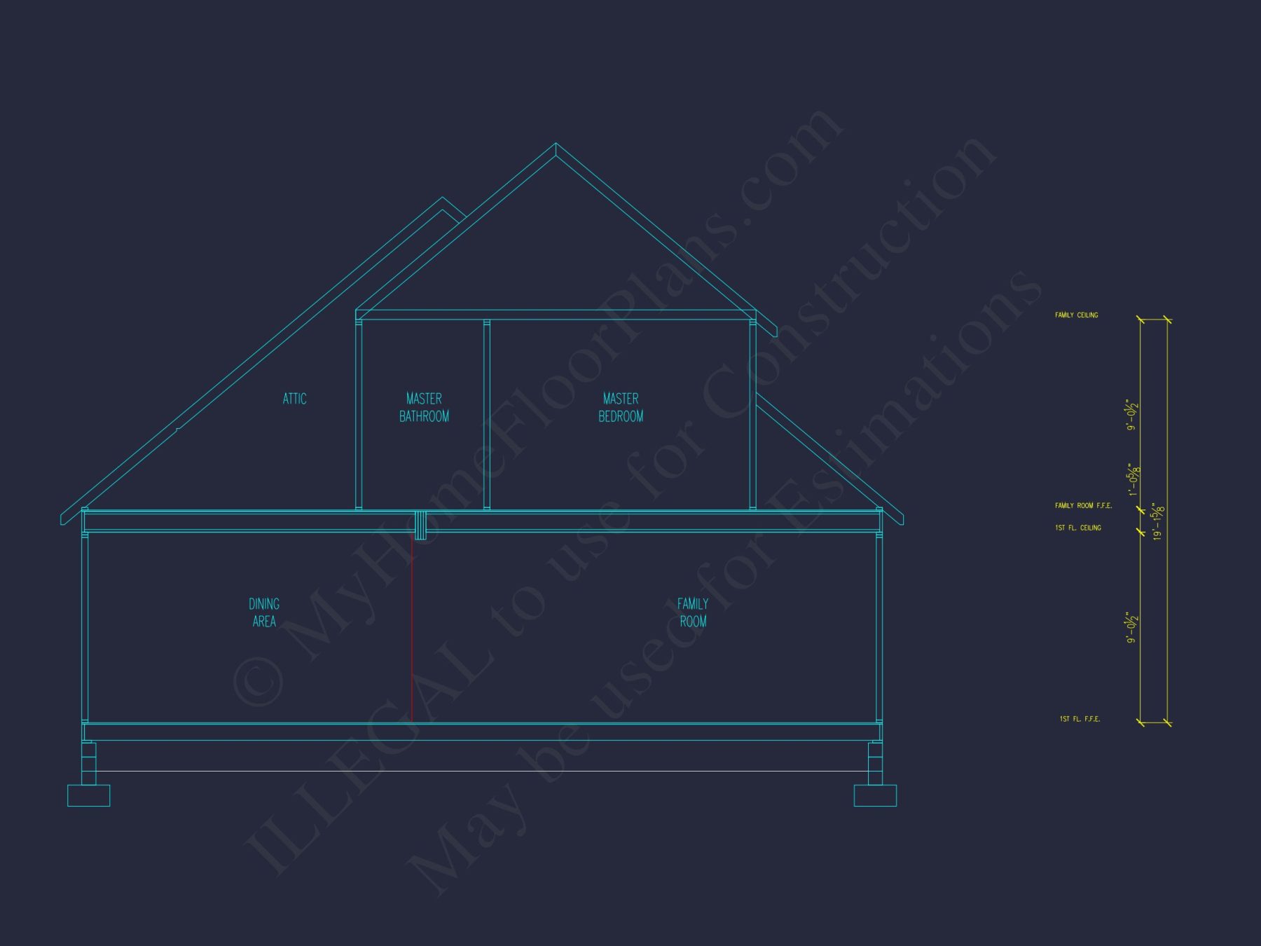 Traditional house Plan with CAD Blueprint & Custom Floor Designs