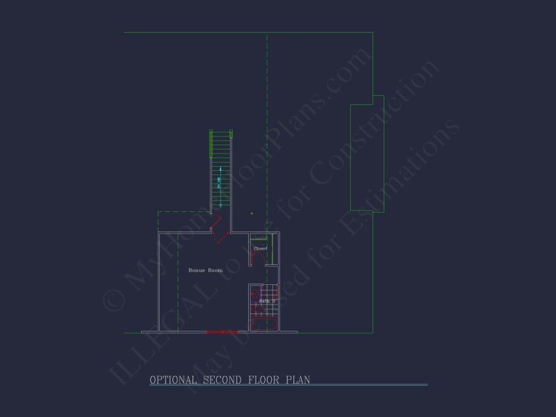 Traditional house Plan with CAD Blueprint