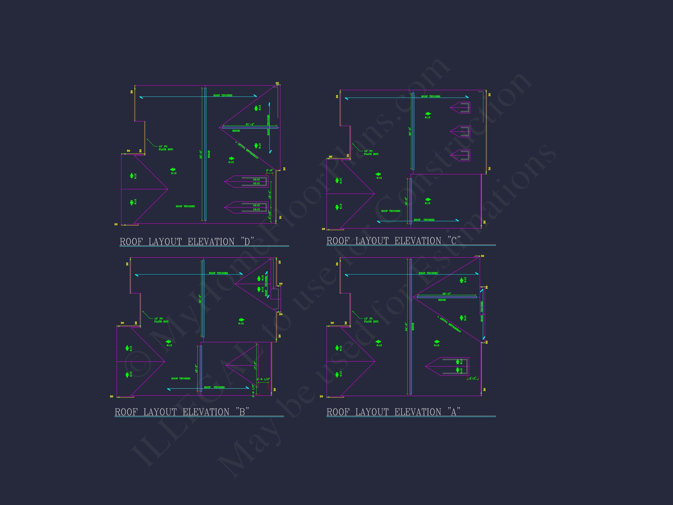 Traditional house Plan with CAD Blueprint