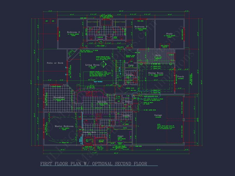 Spacious 54' x 54' Design