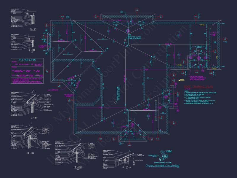 Traditional house Plan with CAD Blueprint and Craftsmanship