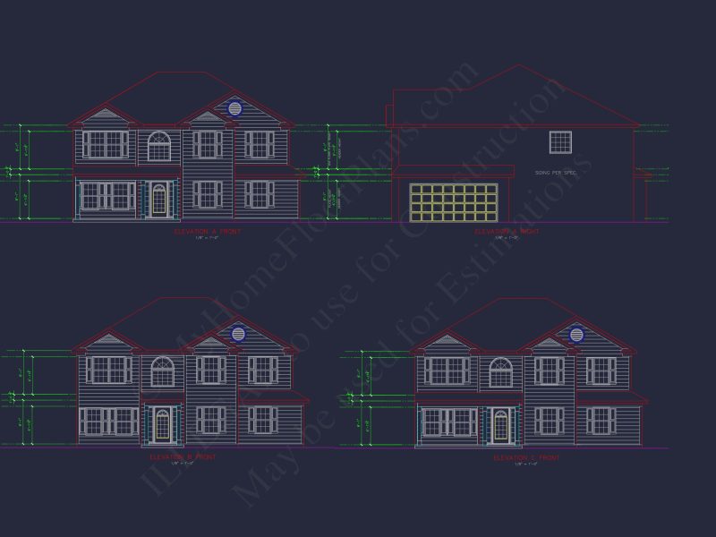 Traditional house Plan with CAD Blueprints and Detailed Designs