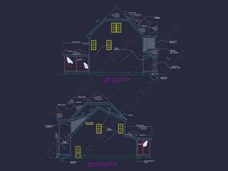 Traditional house Plan with CAD Designs and 2-Story Layout