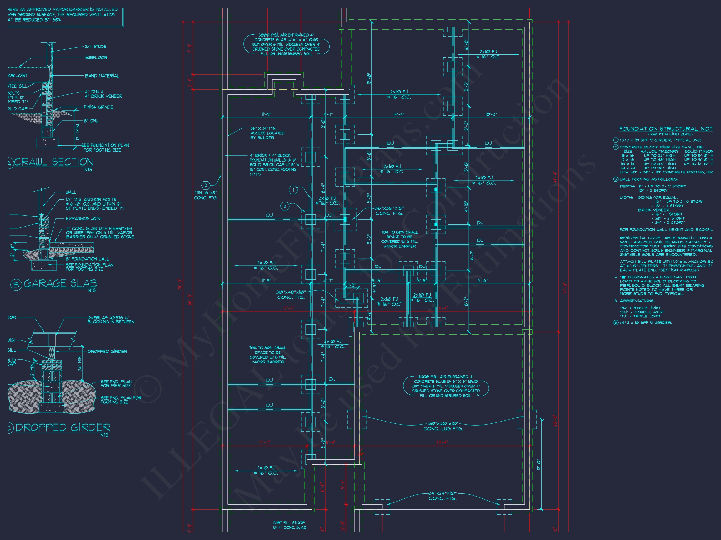 Traditional Home Plan with CAD Designs,Fireplace & Porches