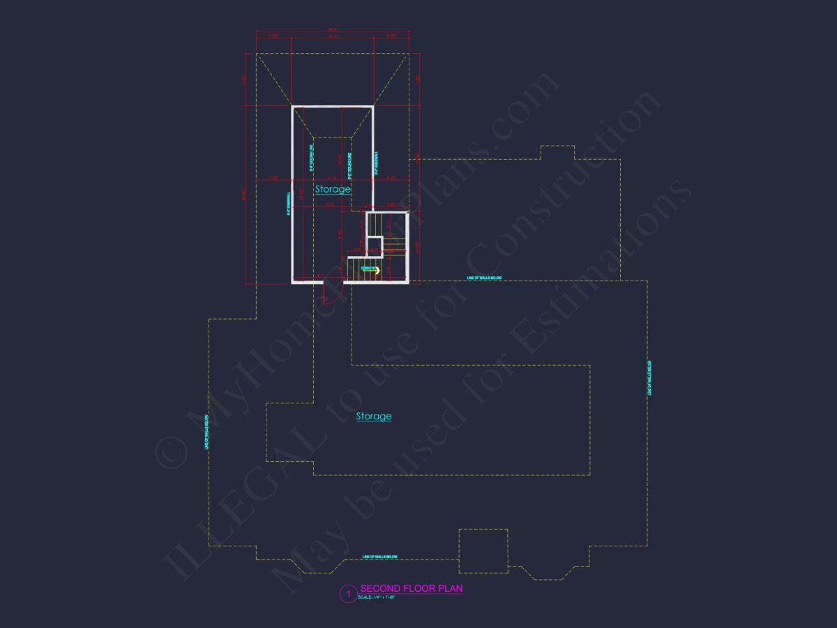 Traditional house Plan with Open Floor Blueprint and CAD Designs