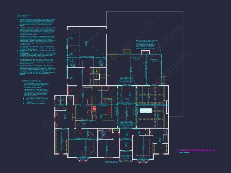 Traditional house Plan with Open Floor Blueprint and CAD Designs