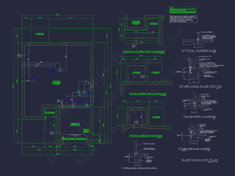 Traditional Ranch house Plan with CAD Blueprint Designs