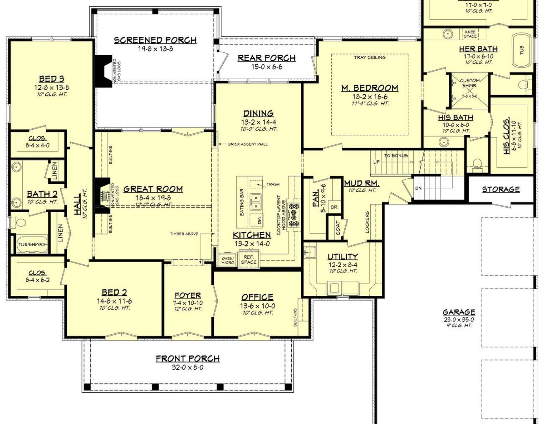 Traditional Southern house Plan with Spacious Floor Designs