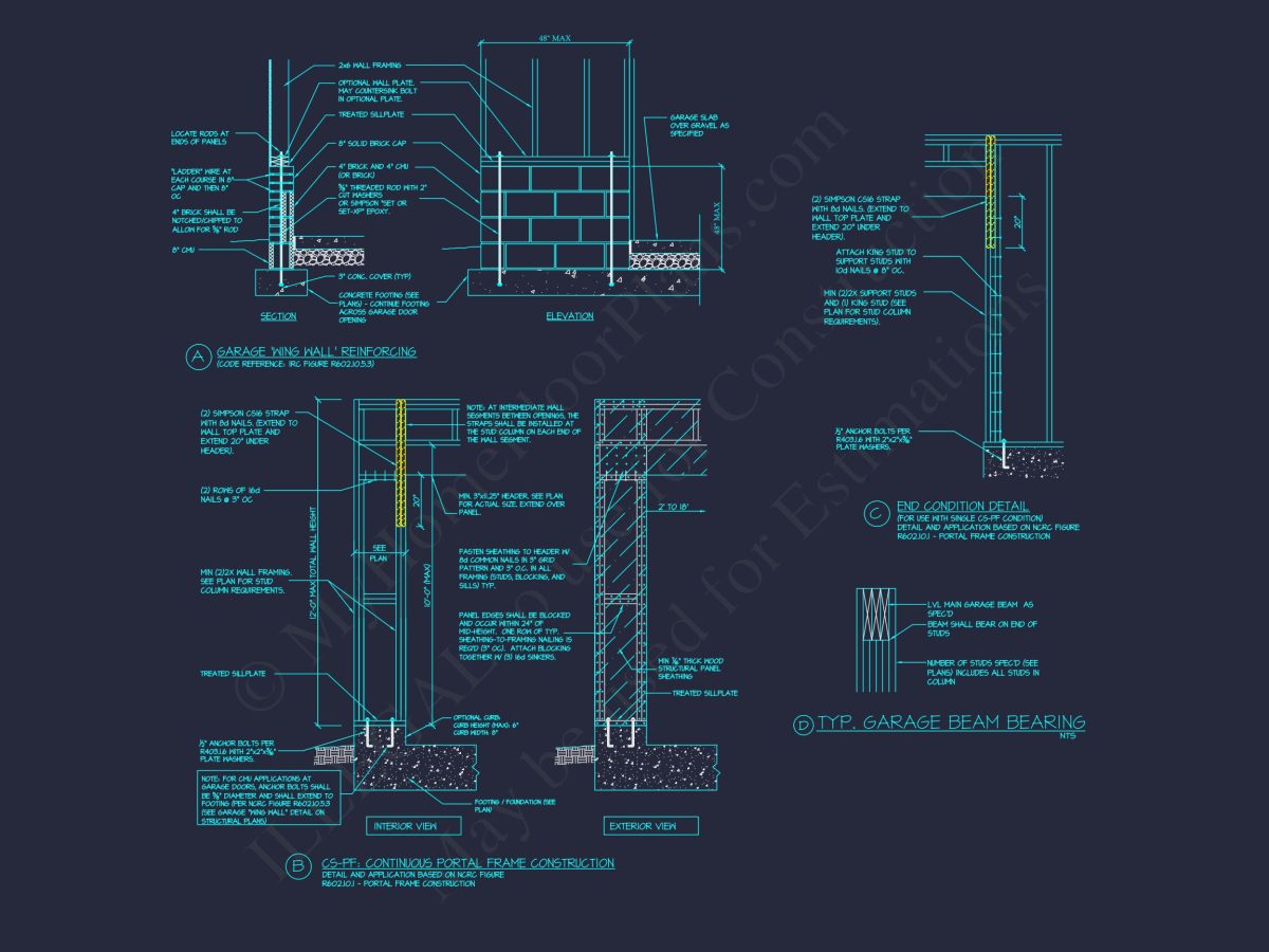 Tudor house Floor Plan with CAD Designs and 2 Stories