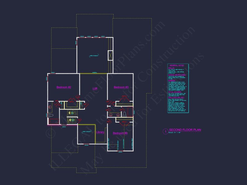 Two-Story 4 Bedroom house Plan with Open Floor Designs
