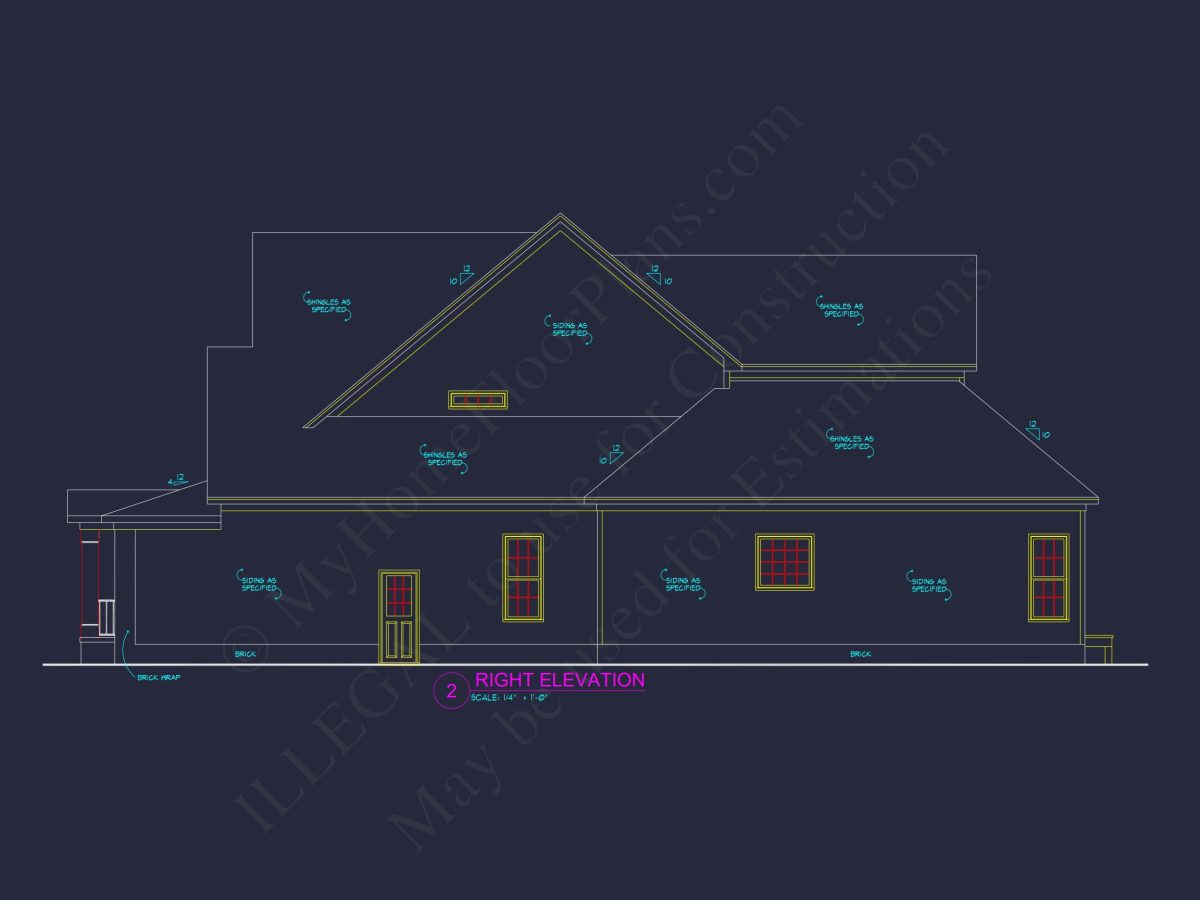 Two-Story 4 Bedroom house Plan with Open Floor Designs