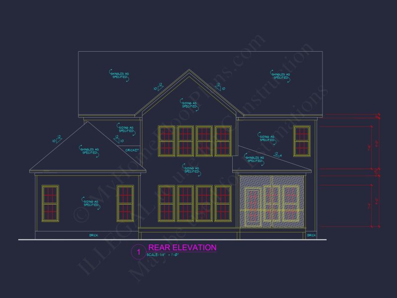 Two-Story 4 Bedroom house Plan with Open Floor Designs