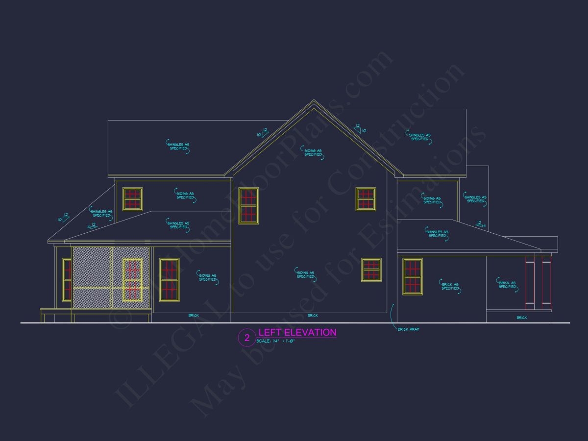 Two-Story 4 Bedroom house Plan with Open Floor Designs