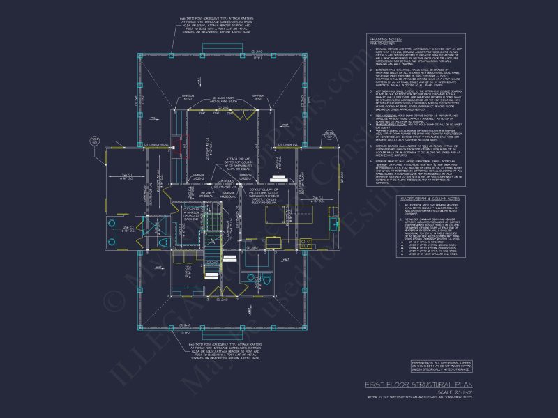 Two-Story house Plan with 4 Bedrooms and Open Floor Design