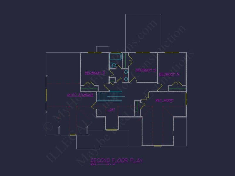 Unique 4-Bedroom house Plan with CAD Designs & Floor Plans
