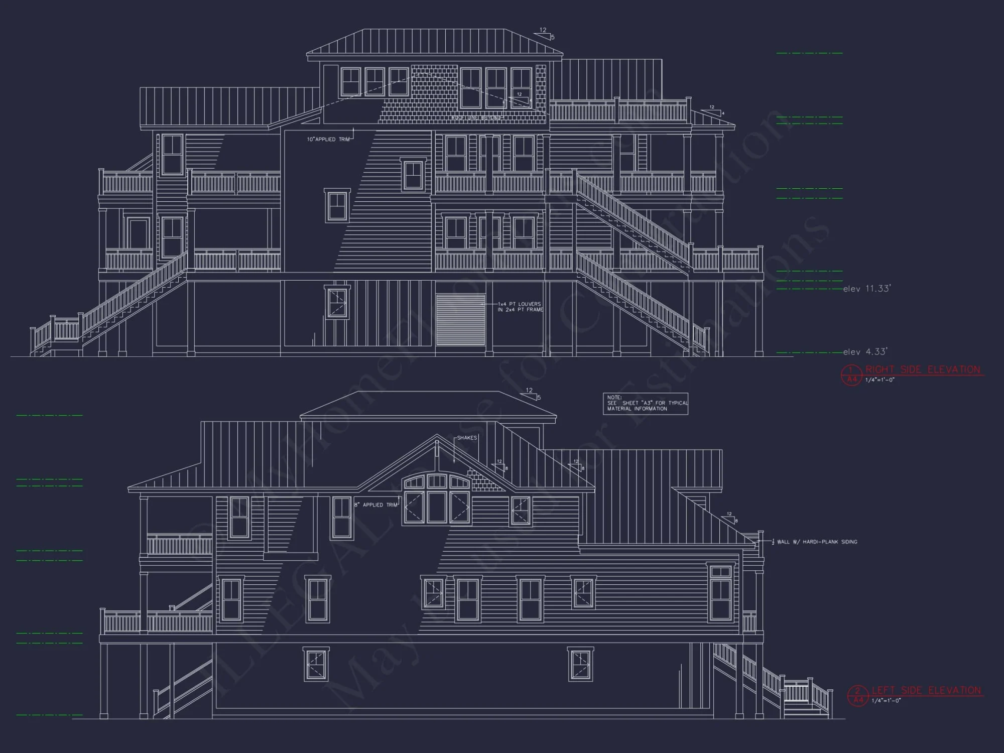 Unique Beach house Floor Plan with 3 Floors & 5 Bedrooms