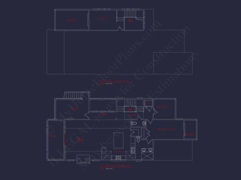 Unique Beach house Floor Plan with 3 Floors & 5 Bedrooms
