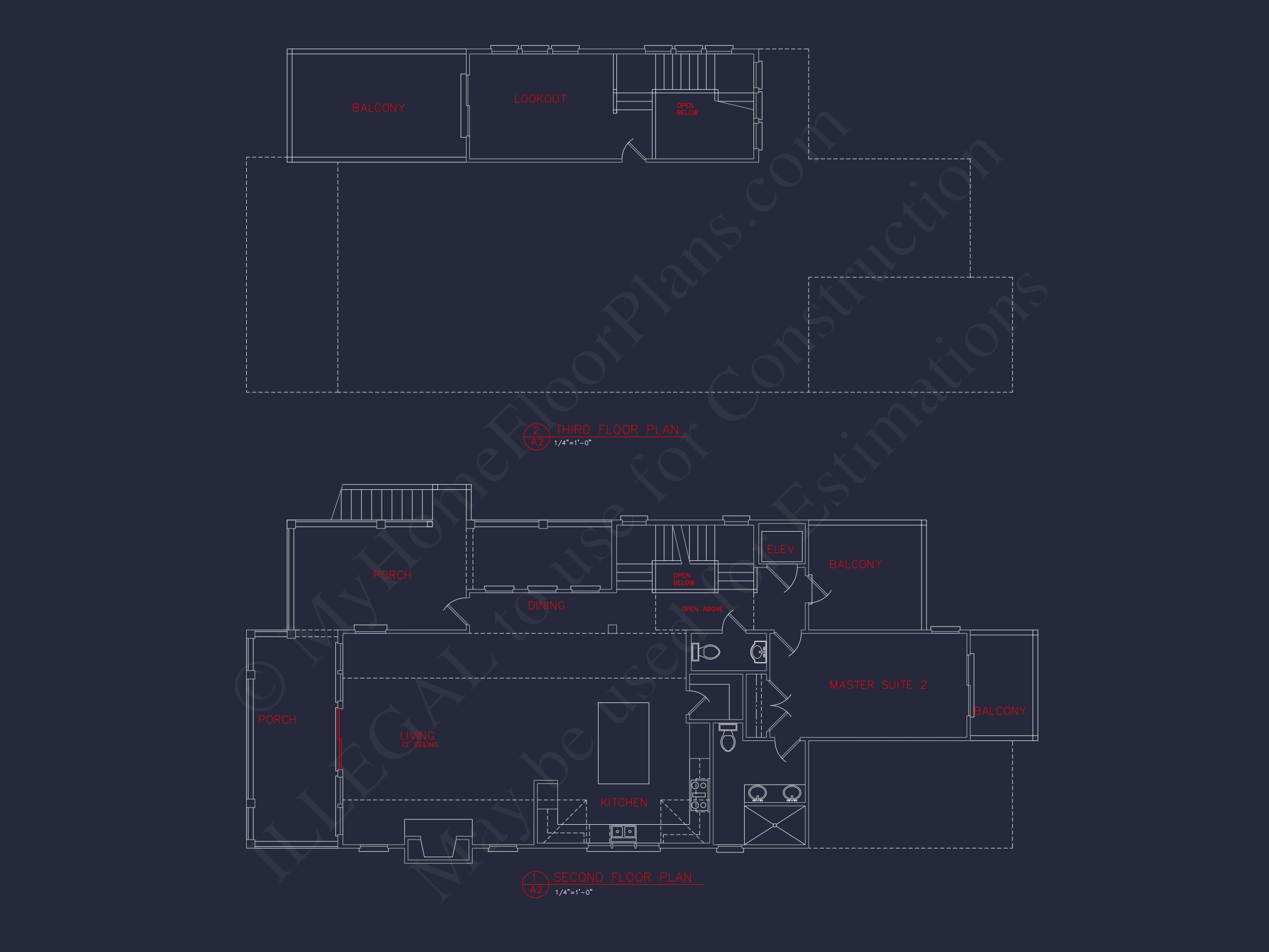 Unique Beach Home Floor Plan with 3 Floors & 5 Bedrooms