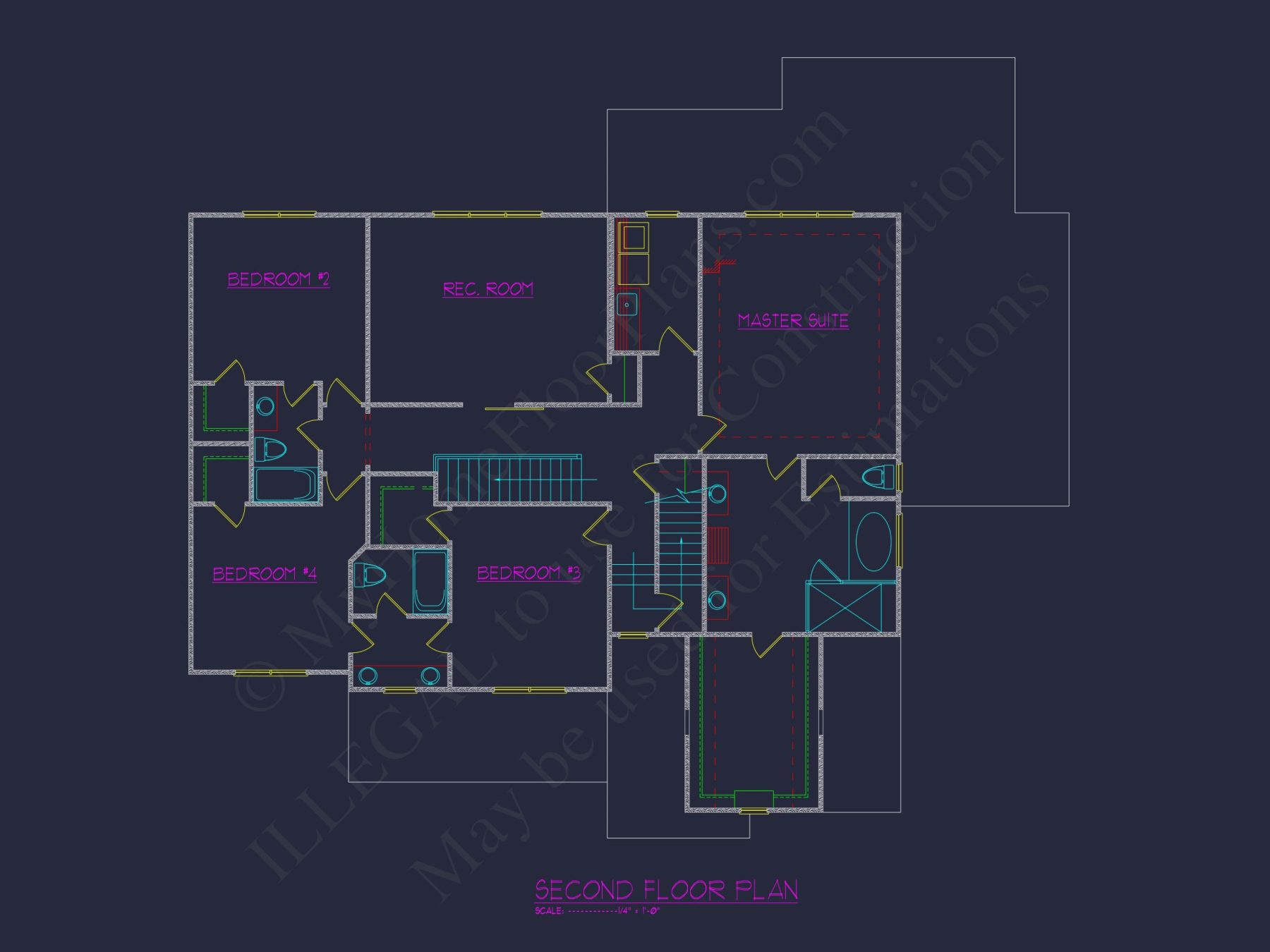 Versatile 2.5 Story house Floor Plan with CAD Designs