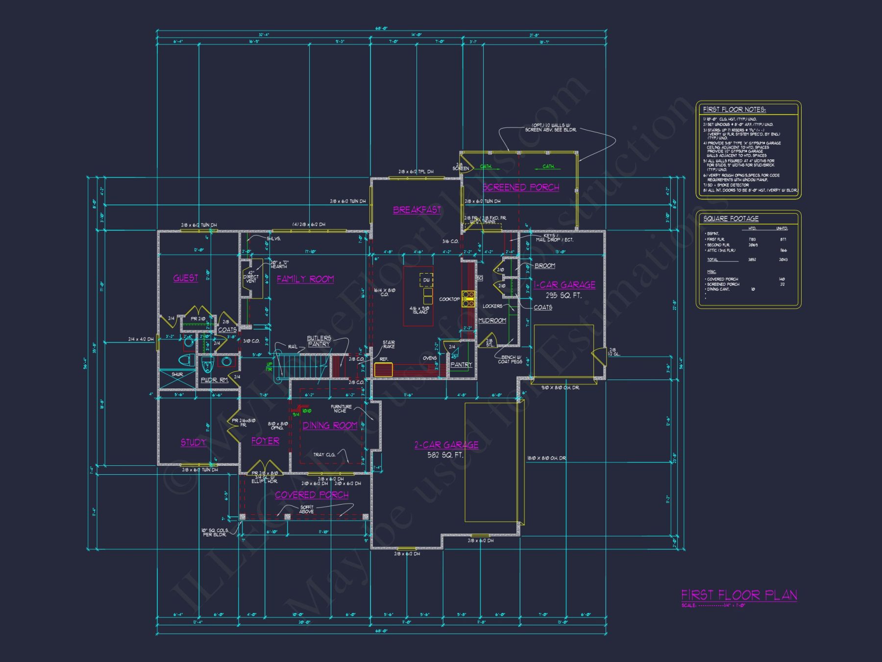 Versatile 2.5 Story house Floor Plan with CAD Designs