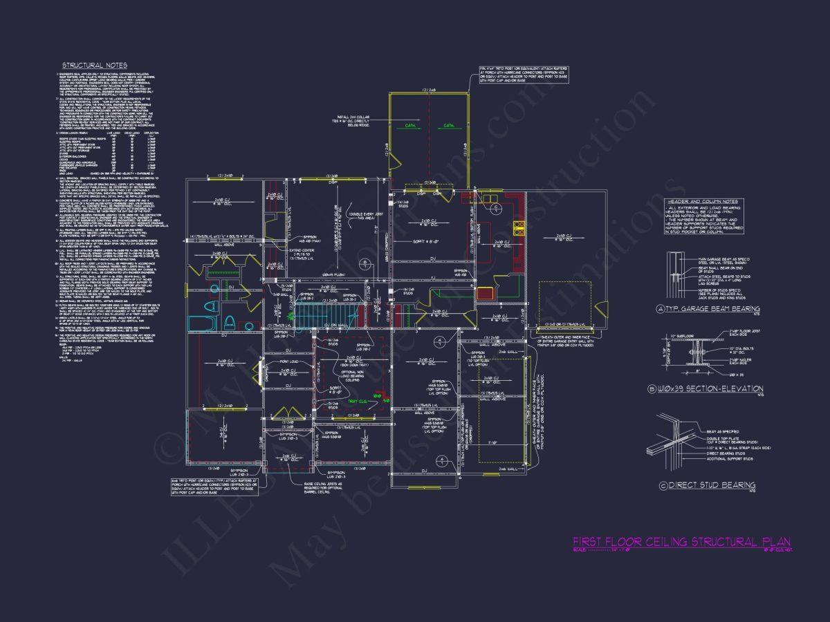 Versatile house Floor Plan with 3 Story CAD Architecture Design